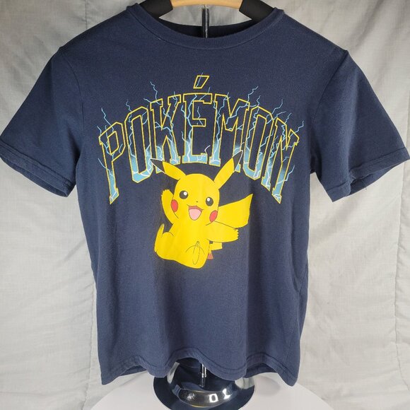 Pokemon Pikachu Lightning Logo Shirt Size 10/12 - Picture 1 of 4